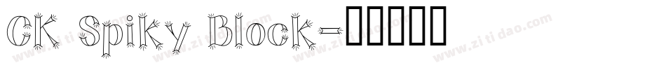 CK Spiky Block字体转换